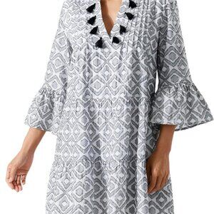 Tommy Bahama Black and White Geometric Dress